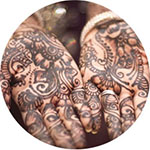 Henna tattoos on hands