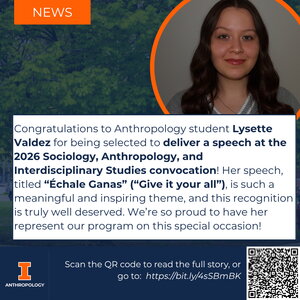 Flyer for Lysette Valdez Convocation Speech 2026