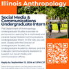 Social Media & Communications Undergraduate Intern Ad